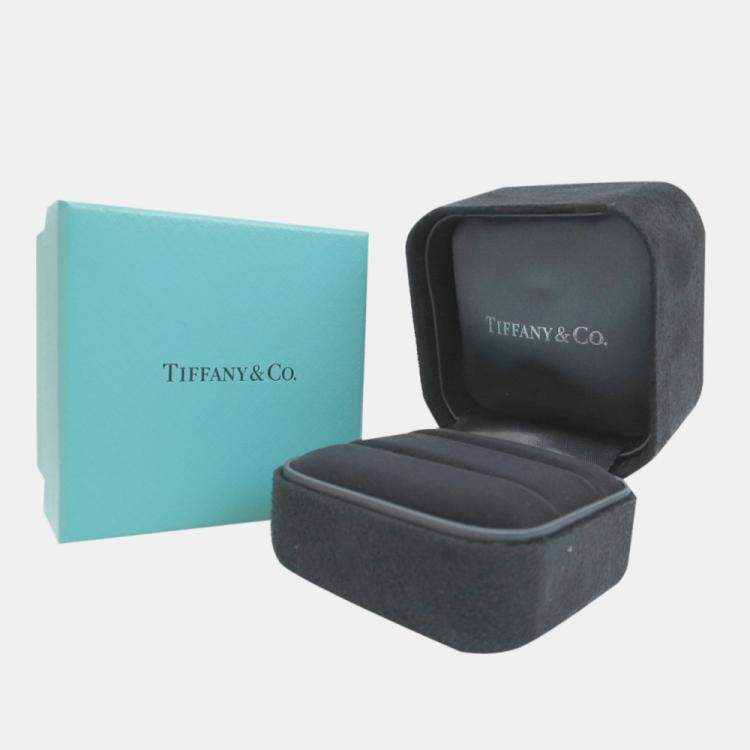 Pre Owned Tiffany & Co. Tiffany Classic Milgrain Wedding Band Platinum Ring EU 54.5