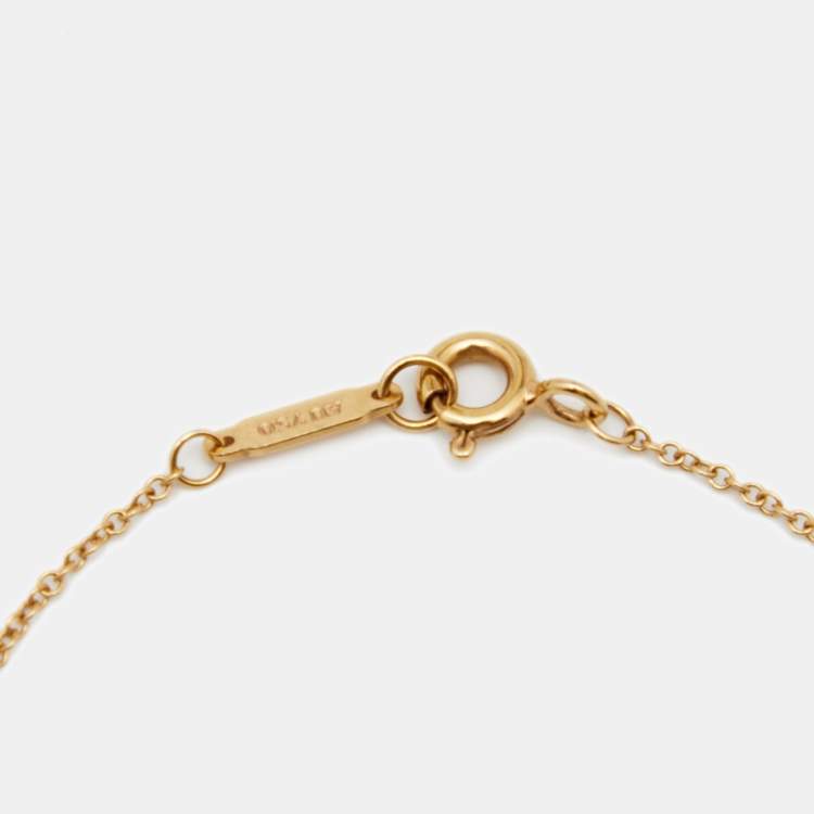 Pre Owned Tiffany & Co. Multi Infinity 18k Yellow Gold Station Bracelet