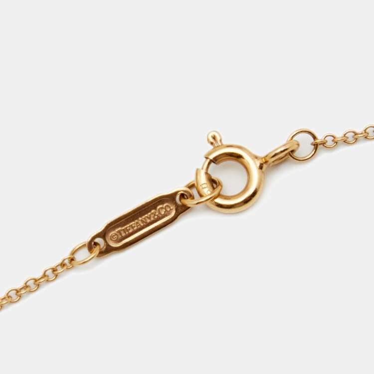 Pre Owned Tiffany & Co. Multi Infinity 18k Yellow Gold Station Bracelet