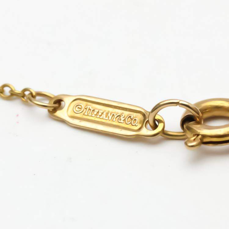 Pre Owned Tiffany & Co. Heart Lock 18K Rose Gold Necklace 