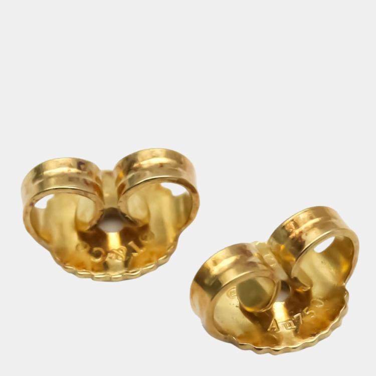 Pre Owned Tiffany T Wire Bar 18K Rose Gold Earrings 