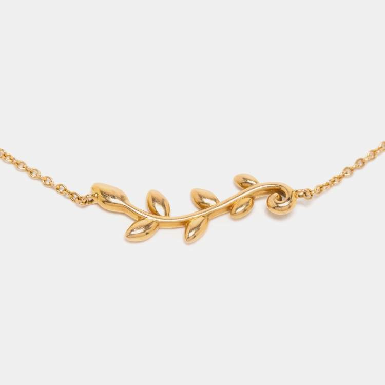 Pre Owned Tiffany & Co. Paloma Picasso Olive Leaf Vine 18k Yellow Gold Bracelet