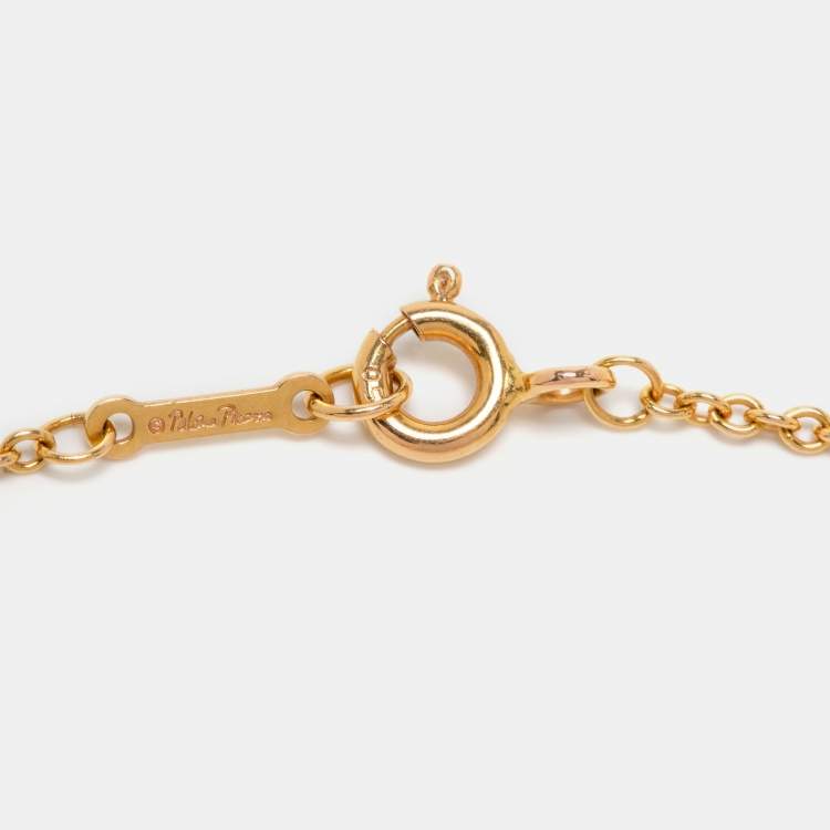 Pre Owned Tiffany & Co. Paloma Picasso Olive Leaf Vine 18k Yellow Gold Bracelet
