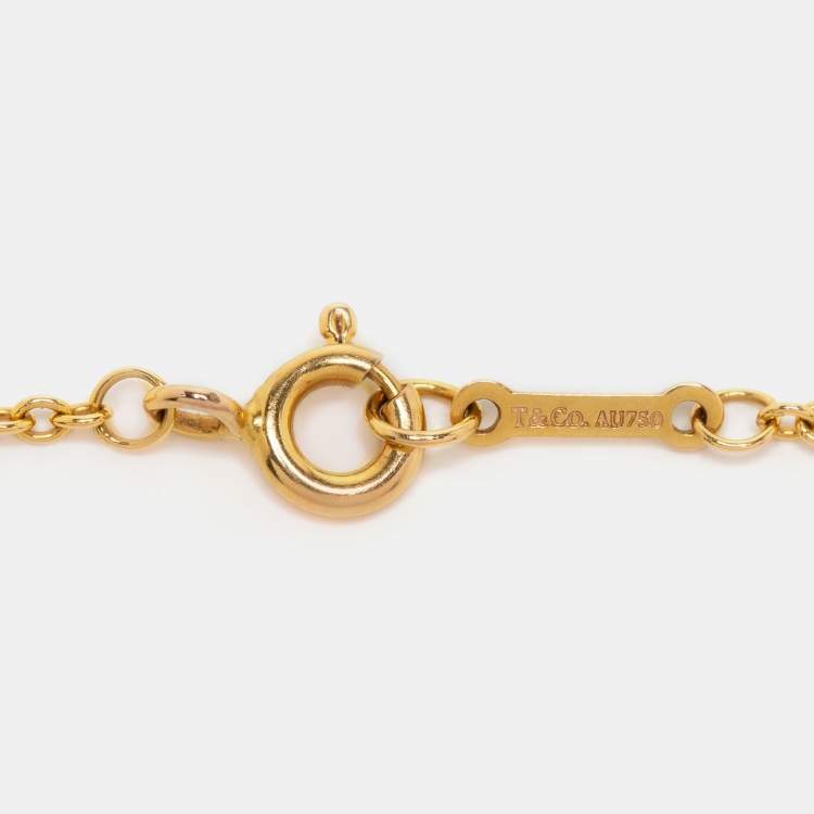 Pre Owned Tiffany & Co. Paloma Picasso Olive Leaf Vine 18k Yellow Gold Bracelet