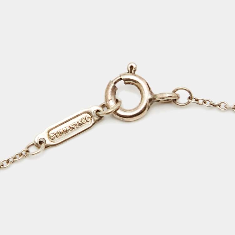 Pre Owned Tiffany & Co. Three Key 18k Two Tone Gold Sterling Silver Pendant Necklace