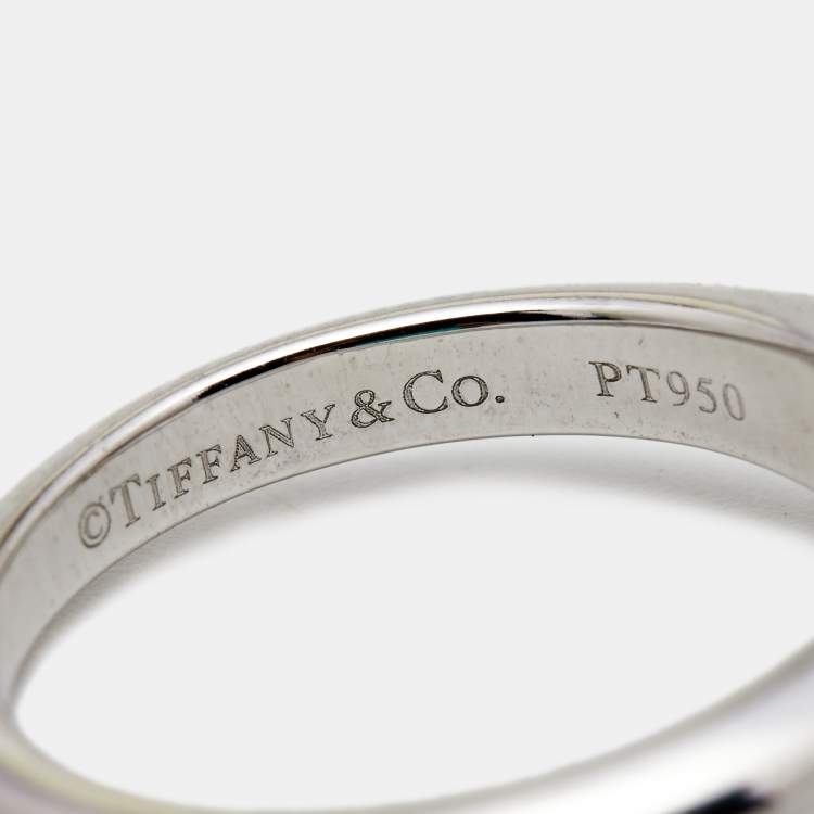 Pre Owned Tiffany & Co. The Tiffany® Setting Diamond 0.70 ct Platinum Solitaire Engagement Ring Size 47
