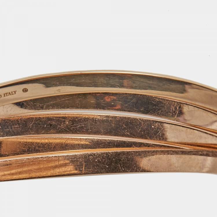 Pre Owned Tiffany Co. Paloma's Melody Diamonds 18k Rose Gold 5 Bangle Bracelet