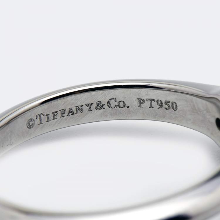 Pre Owned Tiffany & Co. The Tiffany® Setting Diamond Platinum Solitaire Ring Size 52