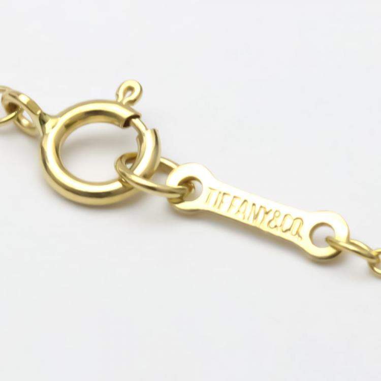 Pre Owned Tiffany & Co. Bean 18K Yellow Gold Necklace 