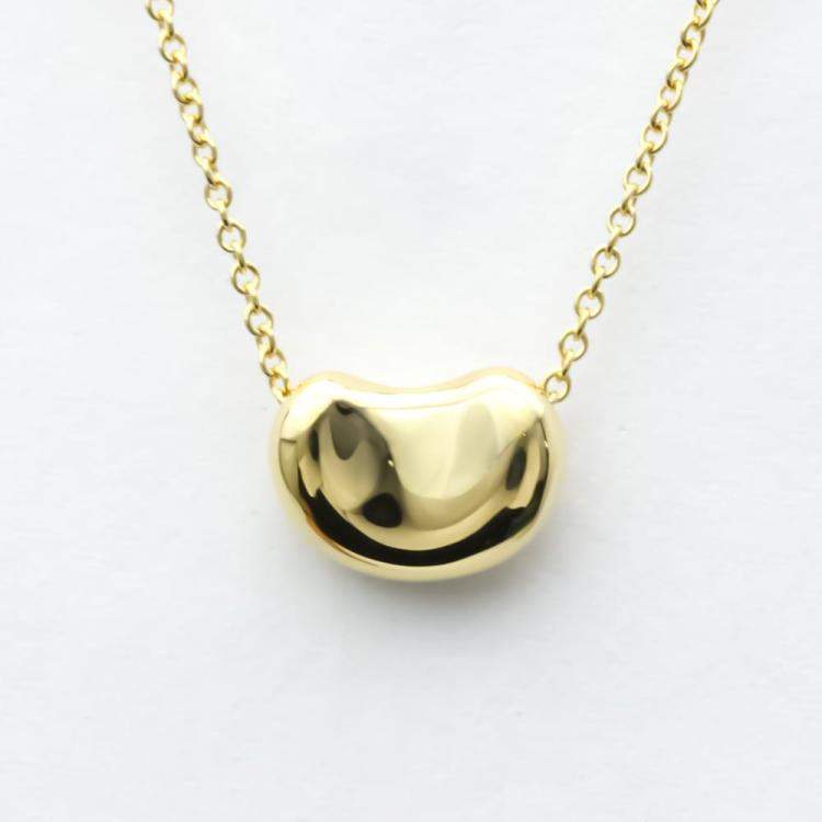 Pre Owned Tiffany & Co. Bean 18K Yellow Gold Necklace 