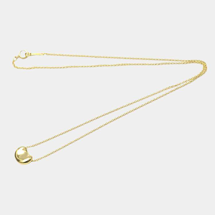 Pre Owned Tiffany & Co. Bean 18K Yellow Gold Necklace 