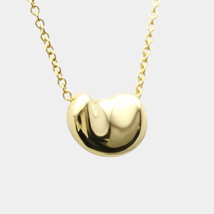 Pre Owned Tiffany & Co. Bean 18K Yellow Gold Necklace 