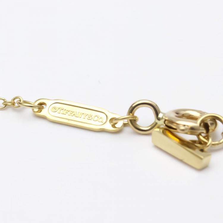 Pre Owned Tiffany & Co. Tiffany T Small 18K Yellow Gold Necklace 