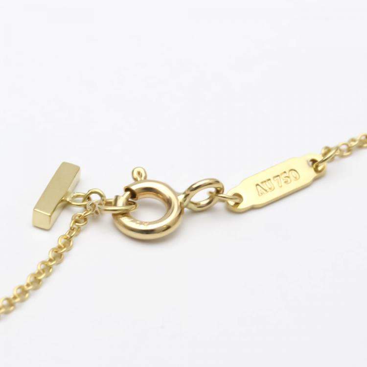 Pre Owned Tiffany & Co. Tiffany T Small 18K Yellow Gold Necklace 