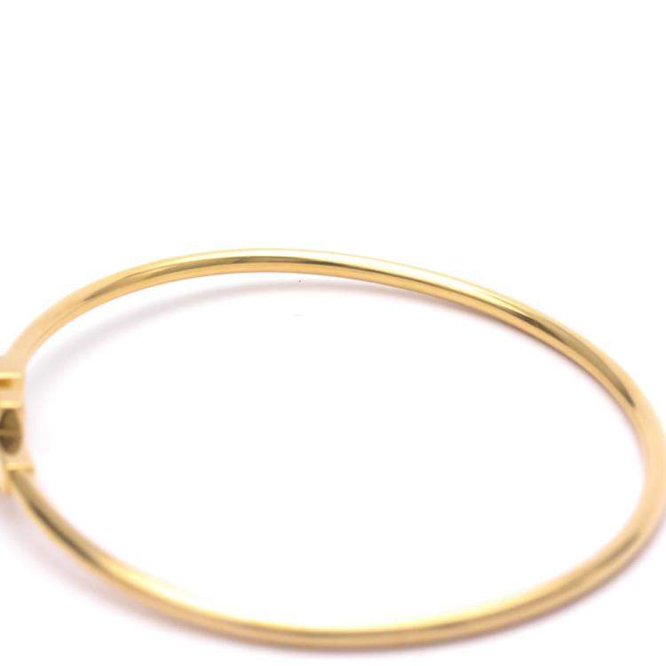 Pre Owned Tiffany & Co. T Wire 18K Rose Gold Narrow Bracelet