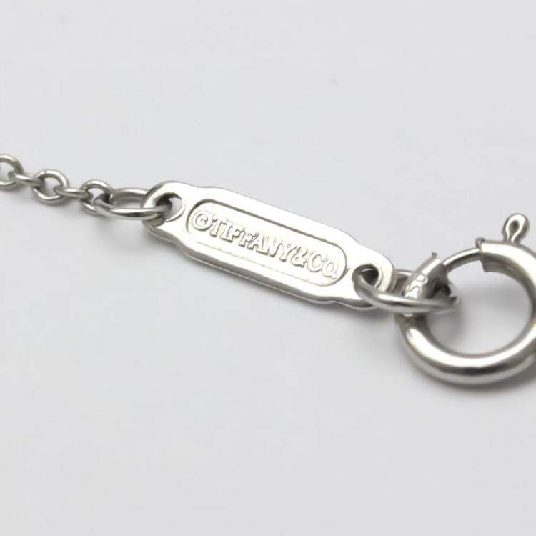 Pre Owned Tiffany & Co. Sentimental Heart Platinum Diamond Necklace