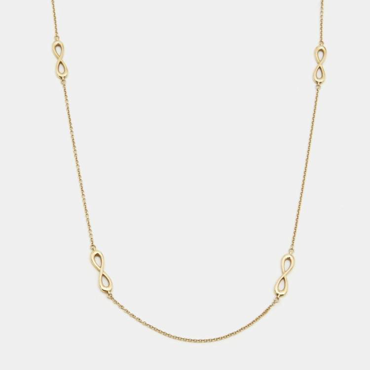 Pre Owned Tiffany & Co. Infinity 18k Yellow Gold Necklace