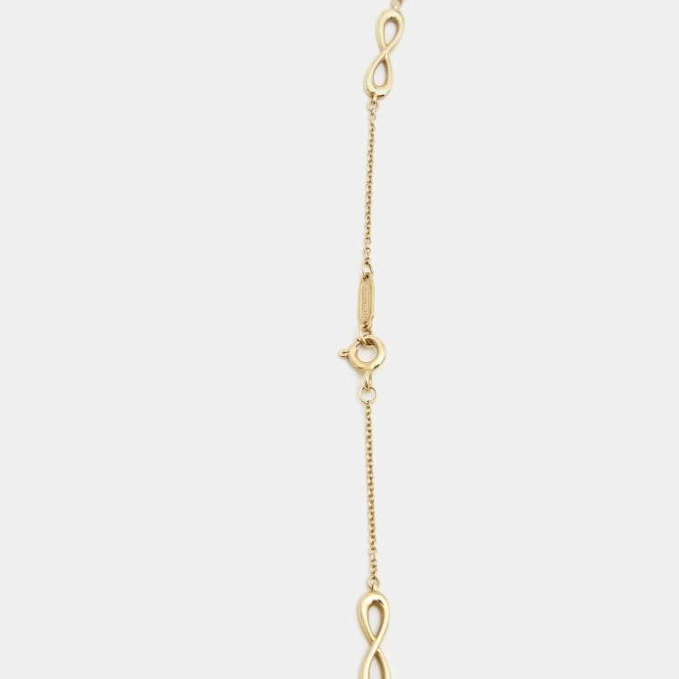 Pre Owned Tiffany & Co. Infinity 18k Yellow Gold Necklace
