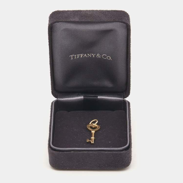 Pre Owned Tiffany & Co. Heart Key 18k Yellow Gold Pendant