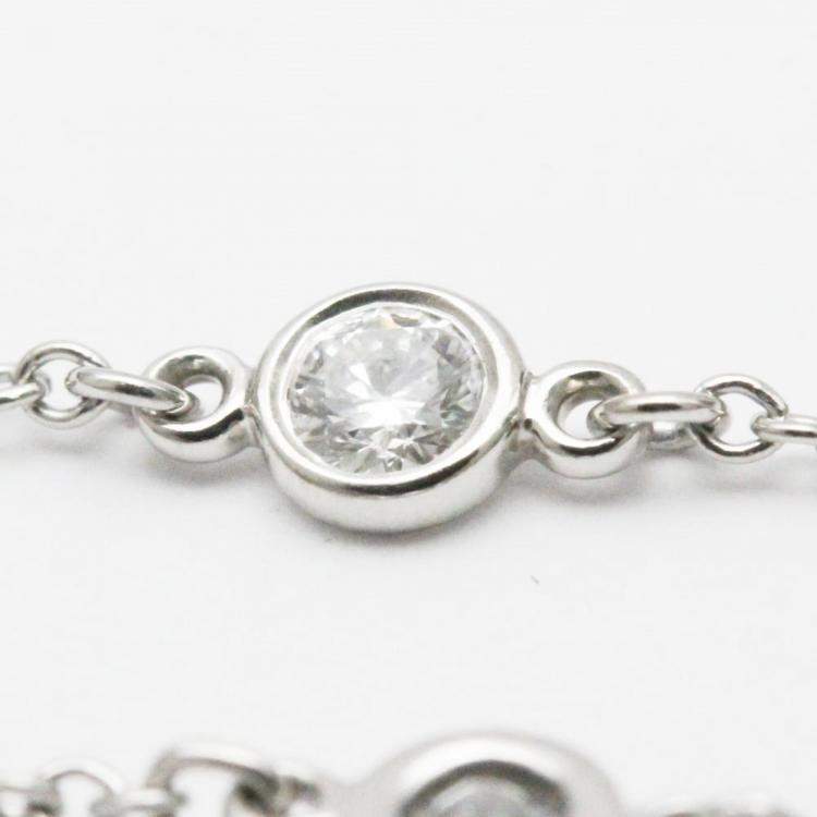 Pre Owned Tiffany & Co. Platinum and Diamonds By The Yard Charm Bracelet