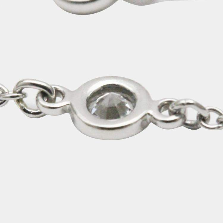Pre Owned Tiffany & Co. Platinum and Diamonds By The Yard Charm Bracelet