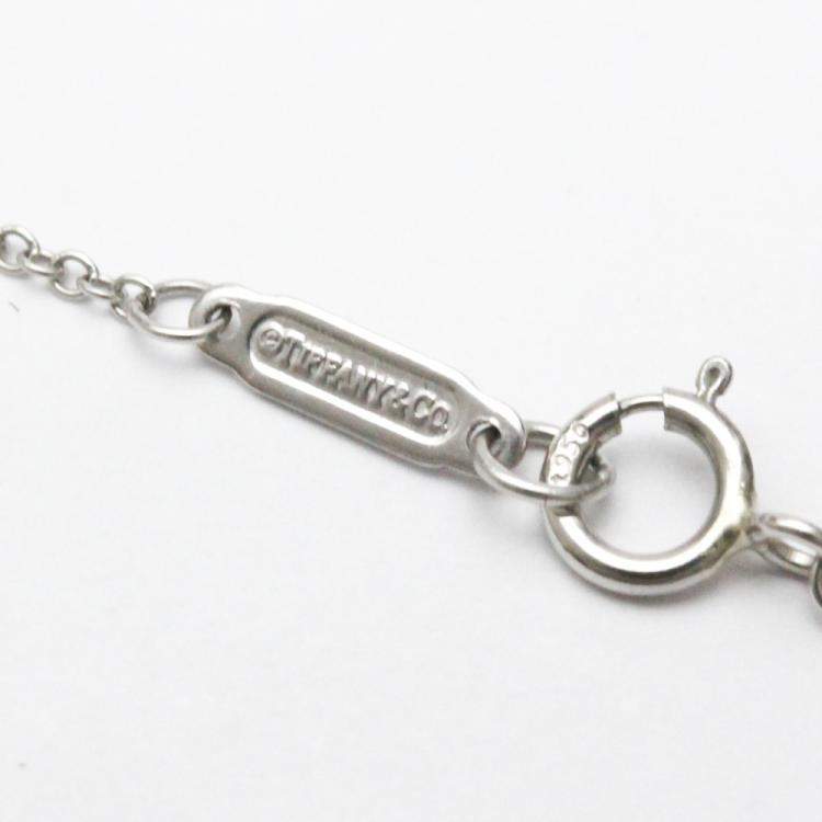 Pre Owned Tiffany & Co. Open Circle  Platinum Diamond Necklace