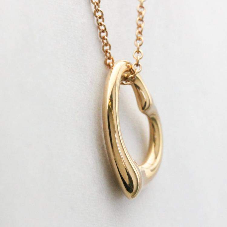 Pre Owned Tiffany & Co. Elsa Peretti Open Heart 18K Rose Gold Necklace