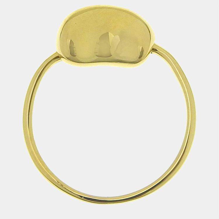 Pre Owned Tiffany & Co. Bean 18K Yellow Gold Ring EU 46