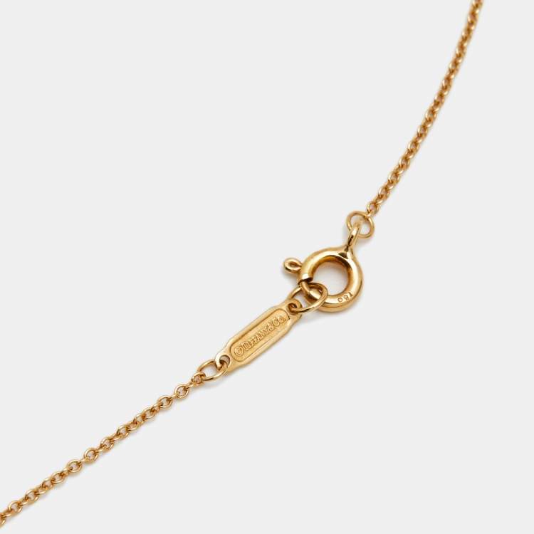 Pre Owned Tiffany & Cop. Gift Box 18k Yellow Gold Pendant Necklace