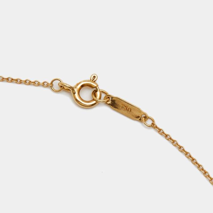 Pre Owned Tiffany & Cop. Gift Box 18k Yellow Gold Pendant Necklace