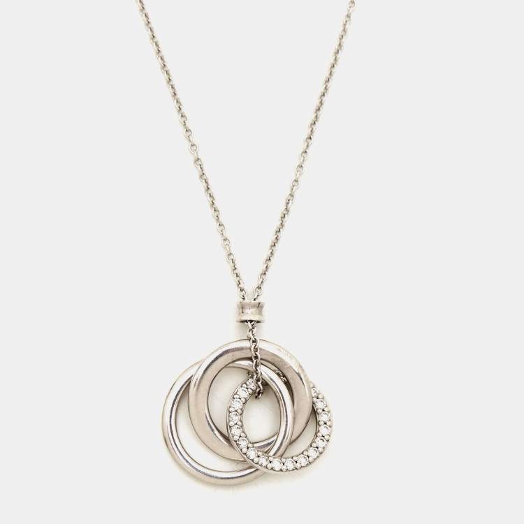 Tiffany & Co. 1837® Triple Interlocking Circle Diamond 18k White Gold