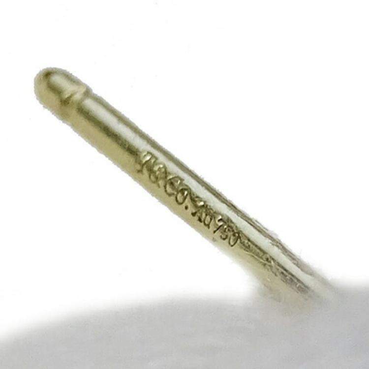 Pre Owned Tiffany & Co. Elsa Peretti Diamonds by the Yard 18K Yellow Gold Diamond Earrings