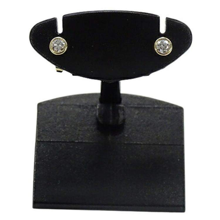 Pre Owned Tiffany & Co. Elsa Peretti Diamonds by the Yard 18K Yellow Gold Diamond Earrings