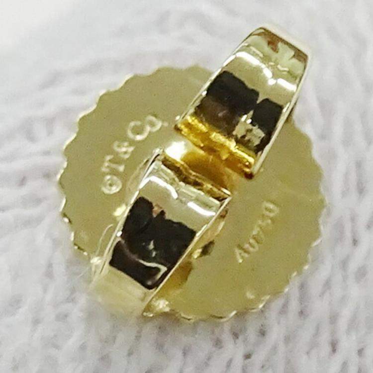 Pre Owned Tiffany & Co. Elsa Peretti Diamonds by the Yard 18K Yellow Gold Diamond Earrings