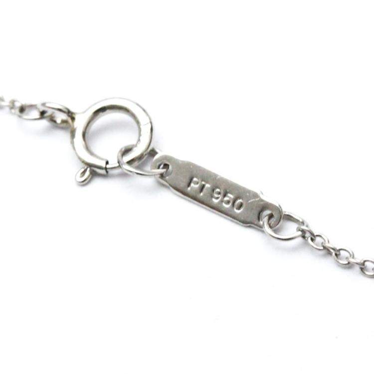 Pre Owned Tiffany & Co. Cross Small Platinum Diamond Necklace