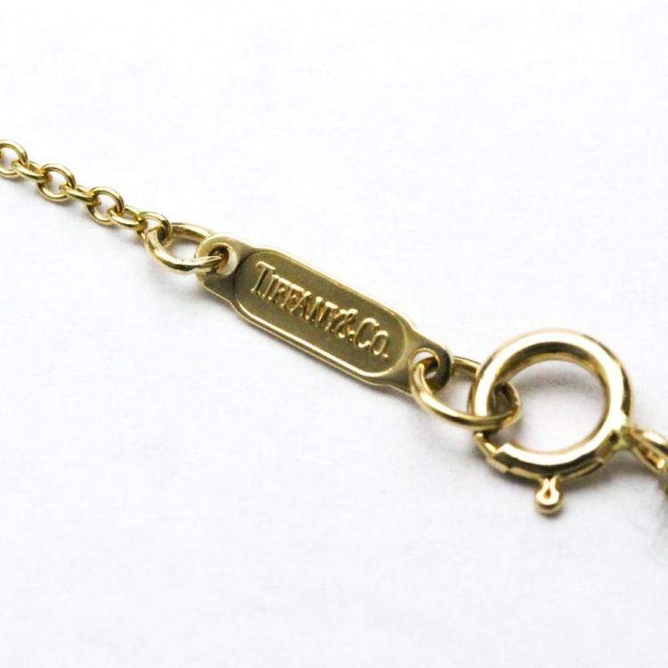 Pre Owned Tiffany & Co. Etoile Circle 18K Yellow Gold Platinum Diamond Necklace 