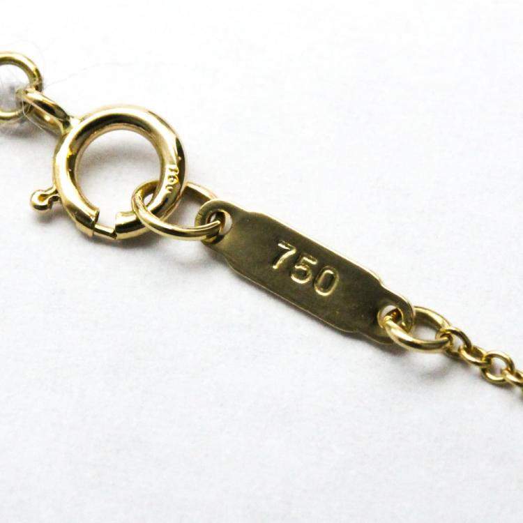 Pre Owned Tiffany & Co. Etoile Circle 18K Yellow Gold Platinum Diamond Necklace 