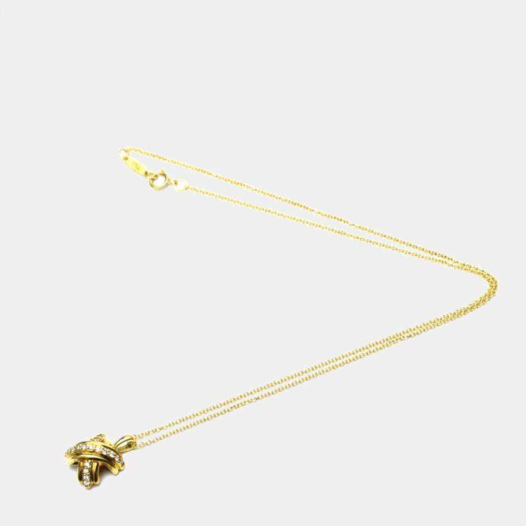 Tiffany & Co. 18K Yellow Gold Signature X Pendant Necklace | eBay