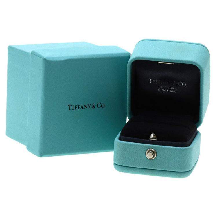 Pre Owned Tiffany & Co. Harmony Platinum Diamond Ring EU 45