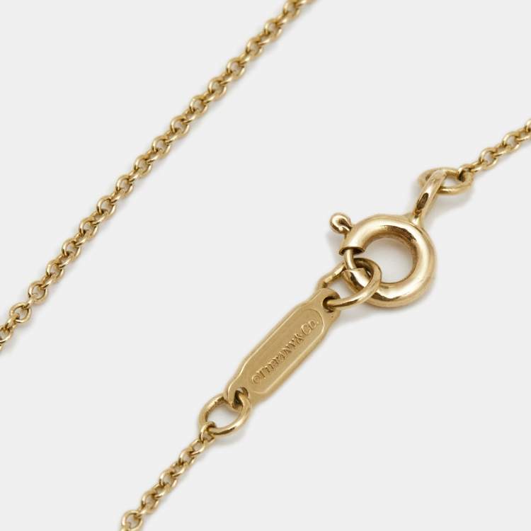 Pre Owned Tiffany & Co. Tiffany Bow 18k Yellow Gold Chain Necklace