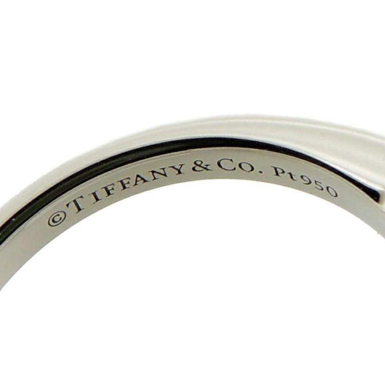 Pre Owned Tiffany & Co. Tiffany Setting Platinum Diamond Ring EU 45