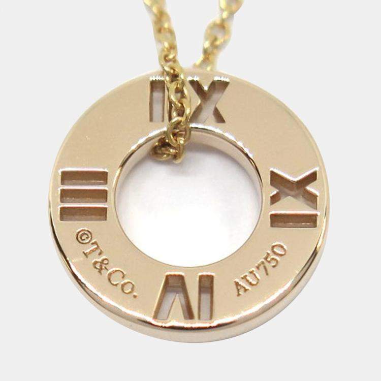 Pre Owned Tiffany & Co. Atlas 18K Rose Gold Diamond Necklace
