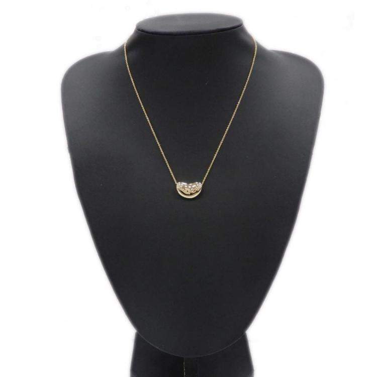 Pre Owned Tiffany & Co. Bean 18K Yellow Gold Necklace 