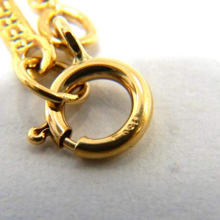 Pre Owned Tiffany & Co. Bean 18K Yellow Gold Necklace 