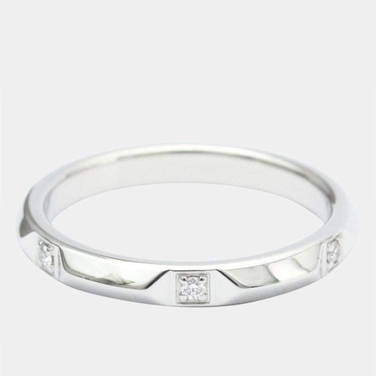 Pre Owned Tiffany & Co. Tiffany True Platinum Diamond Ring EU 54.5