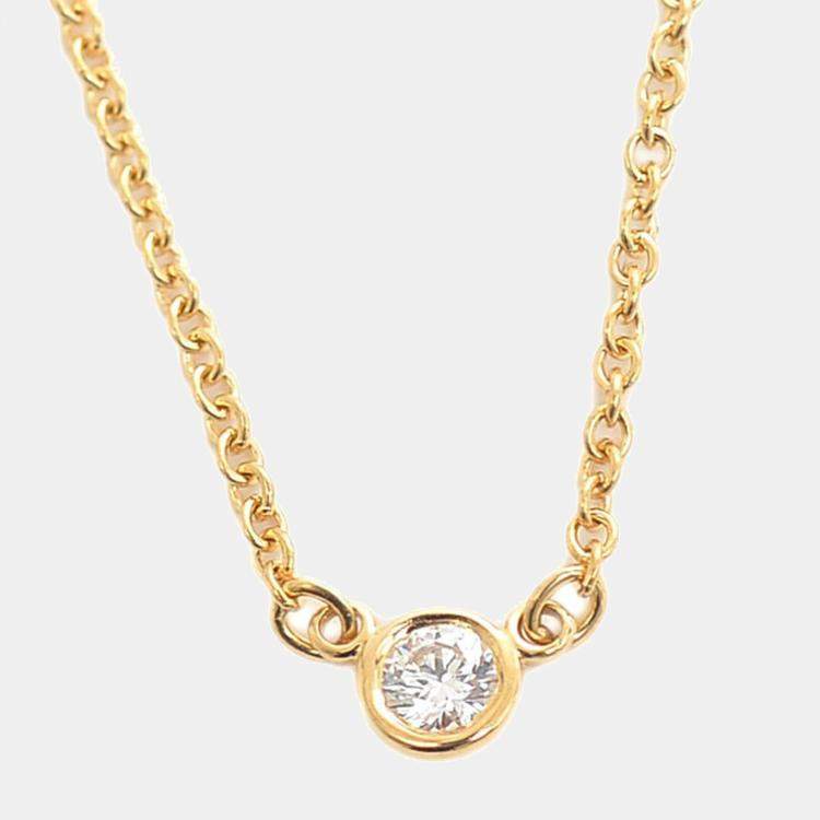 Tiffany & Co. Diamonds by the Yard Single Diamond Pendant Necklace