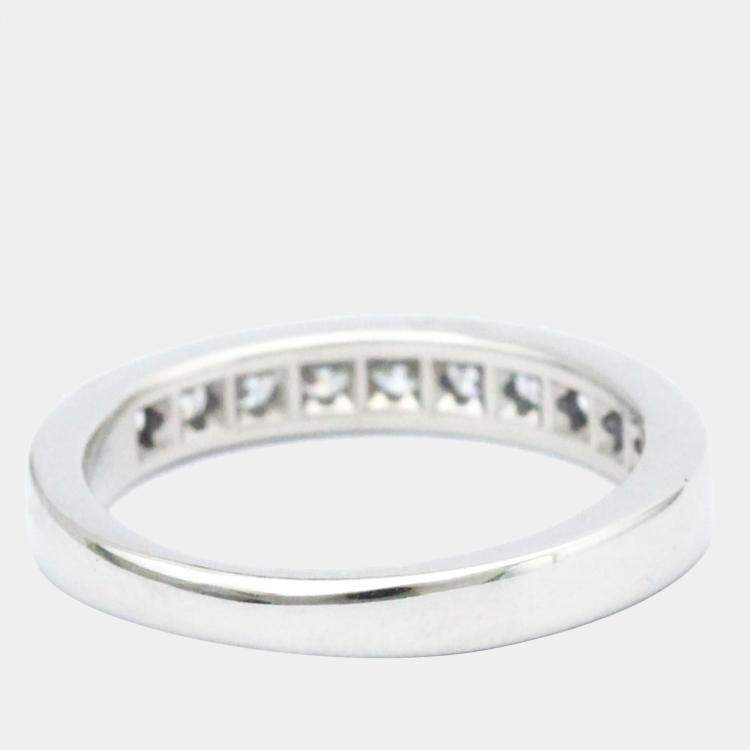 Pre Owned Tiffany & Co. Tiffany Setting Platinum Diamond Ring EU 48