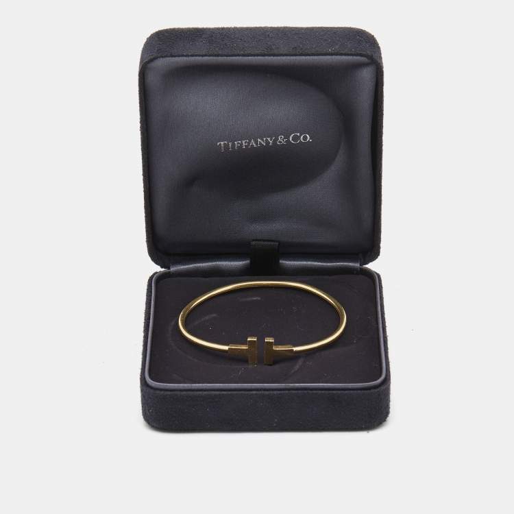 Pre Owned Tiffany & Co. Tiffany T Wire 18k Yellow Gold Bracelet