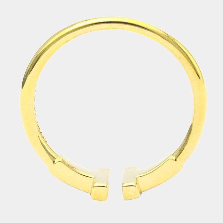 Pre Owned Tiffany & Co. Twire 18K Yellow Gold Ring EU 54.5