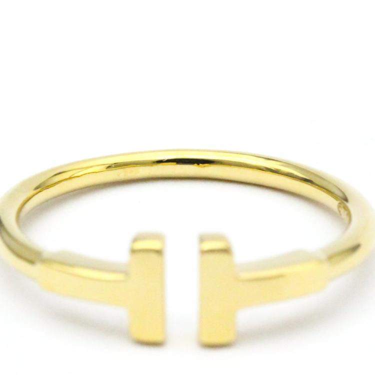 Pre Owned Tiffany & Co. Twire 18K Yellow Gold Ring EU 54.5